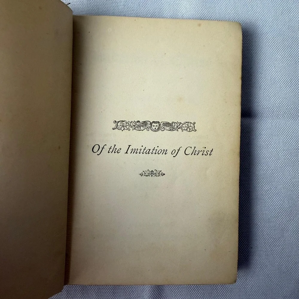 Antique 1872 Imitation of Christ Thomas a Kempis Rivingtons Baptism Inscription